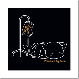 Boba Powered kitty Posters and Art